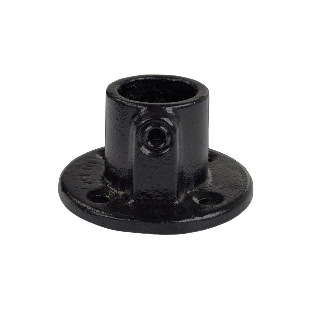 Doos Ronde voetplaat - zwart-E / 48,3 mm (25 stuks)